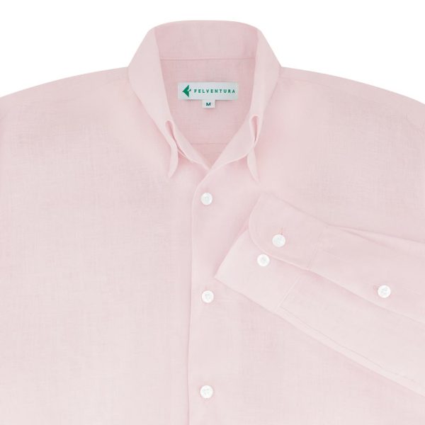 FLY Men Pale Pink Linen Shirt