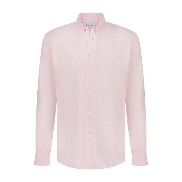 FLY Men Pale Pink Linen Shirt