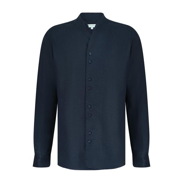 ROB Men Blue Linen Shirt