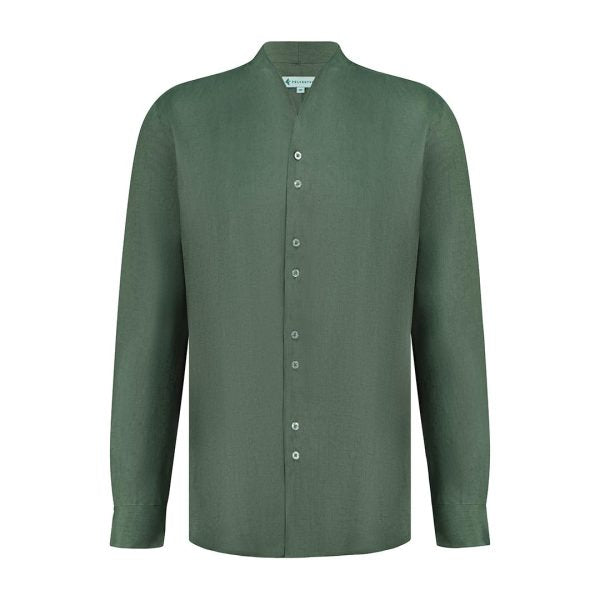 ROB Men Safari Green Linen Shirt